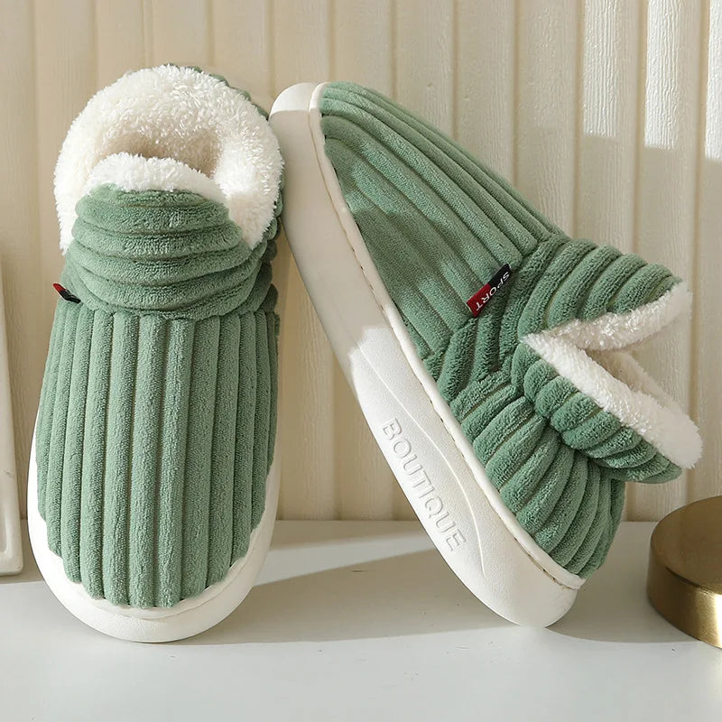Winter Men Slippers Short Plush Men Cotton Boots Indoor Fluffy House Fur Slippers Men Casual Soft Fur Furry Men Shoes